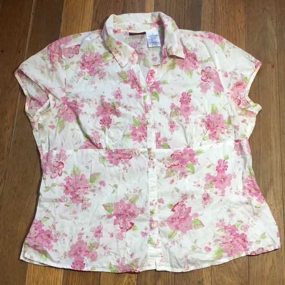 Jordache dewy flower button down - Picture 2 of 11